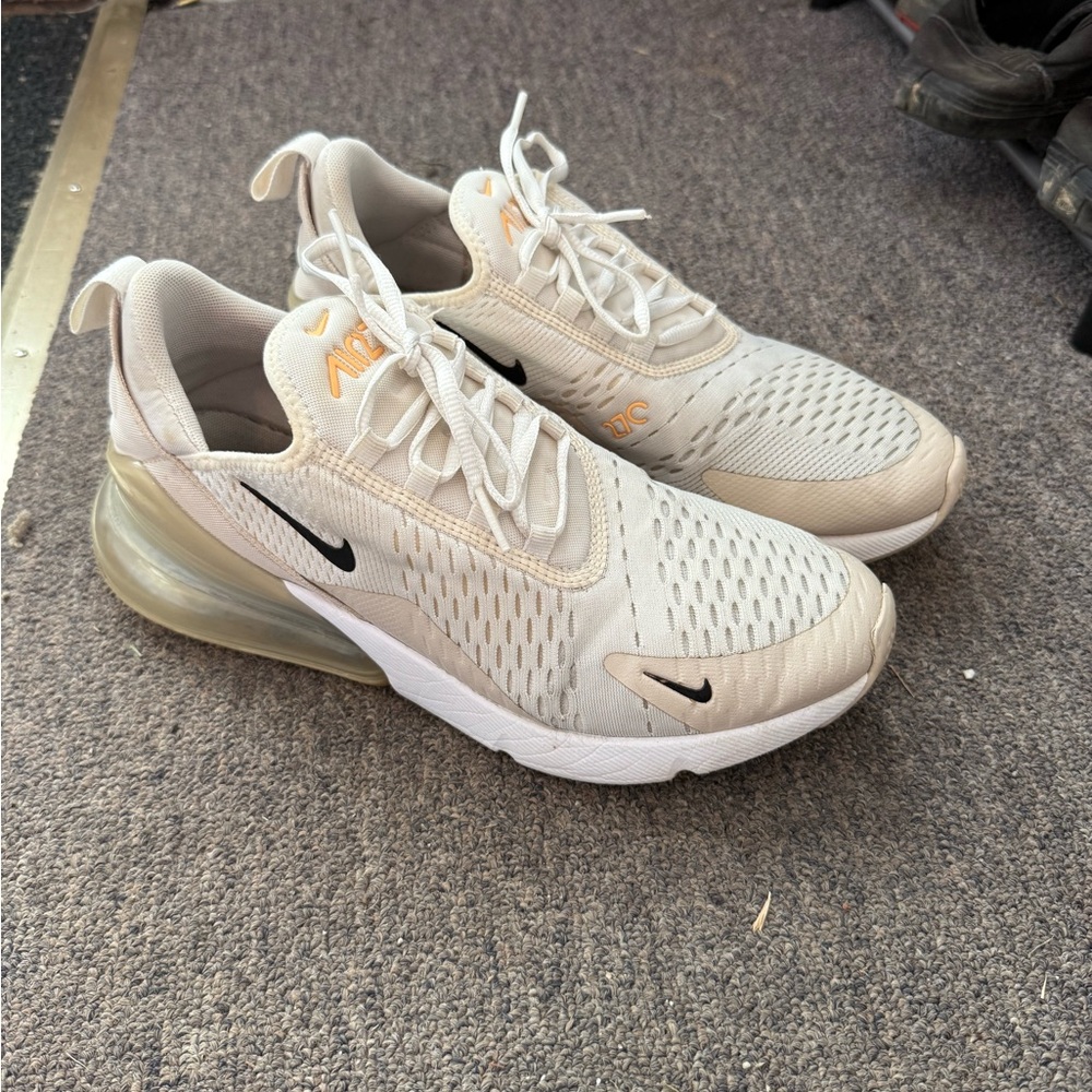 Nike Air Max 270 Beige and Black Sneakers